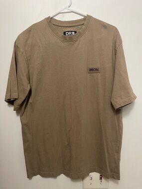 ESSENTIALS Men's Tan Crewneck Short Sleeve T-Shirt